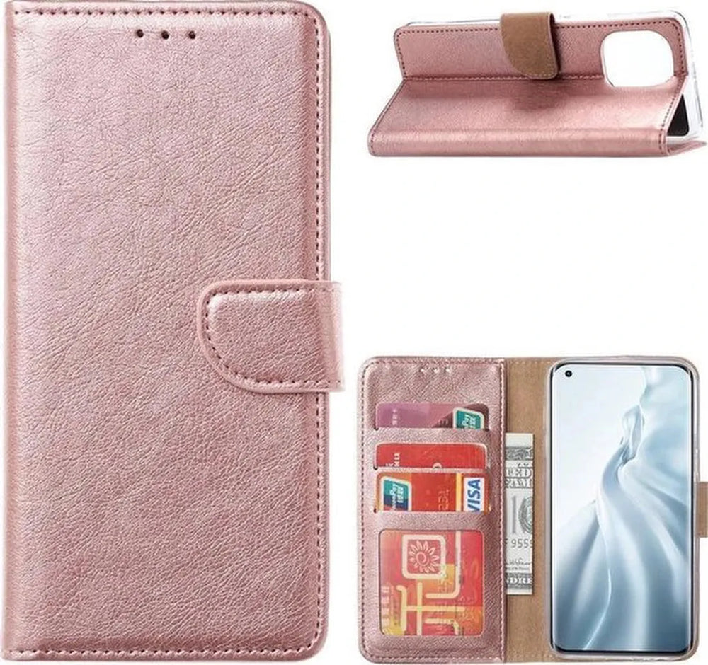 Realme C11 Hoesjes – Portemonnee Book Case – Pasjeshouder – Magneetsluiting – Roségoud-Ilumina Benelux