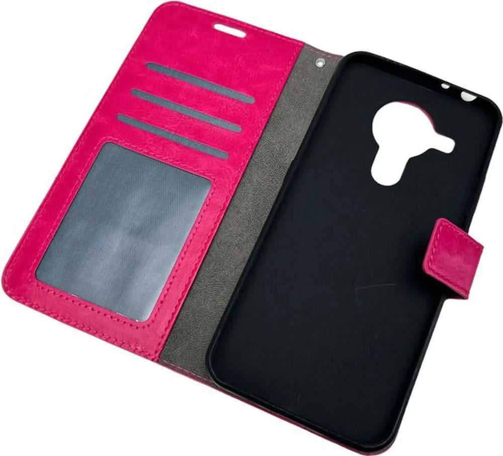 Nokia 5.4 Hoesjes – Portemonnee Book Case – Pasjeshouder – Magneetsluiting – Roze-Ilumina Benelux