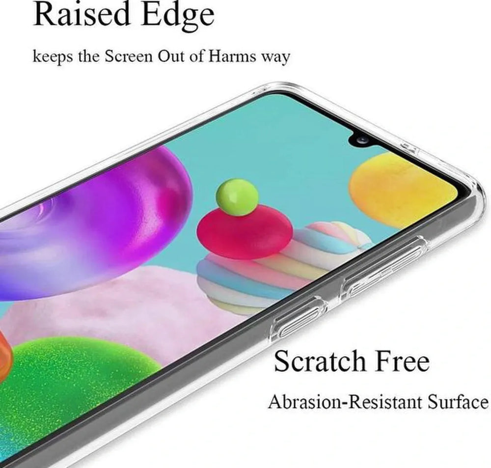 Samsung Galaxy A41 Hoesjes – Transparante Siliconen Backcover – Inclusief 2x Screenprotector Gehard Glas – Anti Kras-Ilumina Benelux