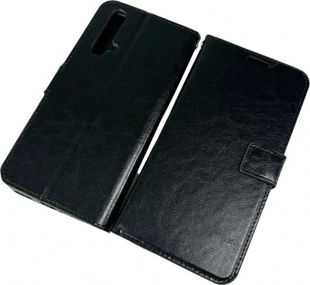 Realme X50 5G Hoesjes – Portemonnee Book Case – Pasjeshouder – Magneetsluiting – Zwart-Ilumina Benelux
