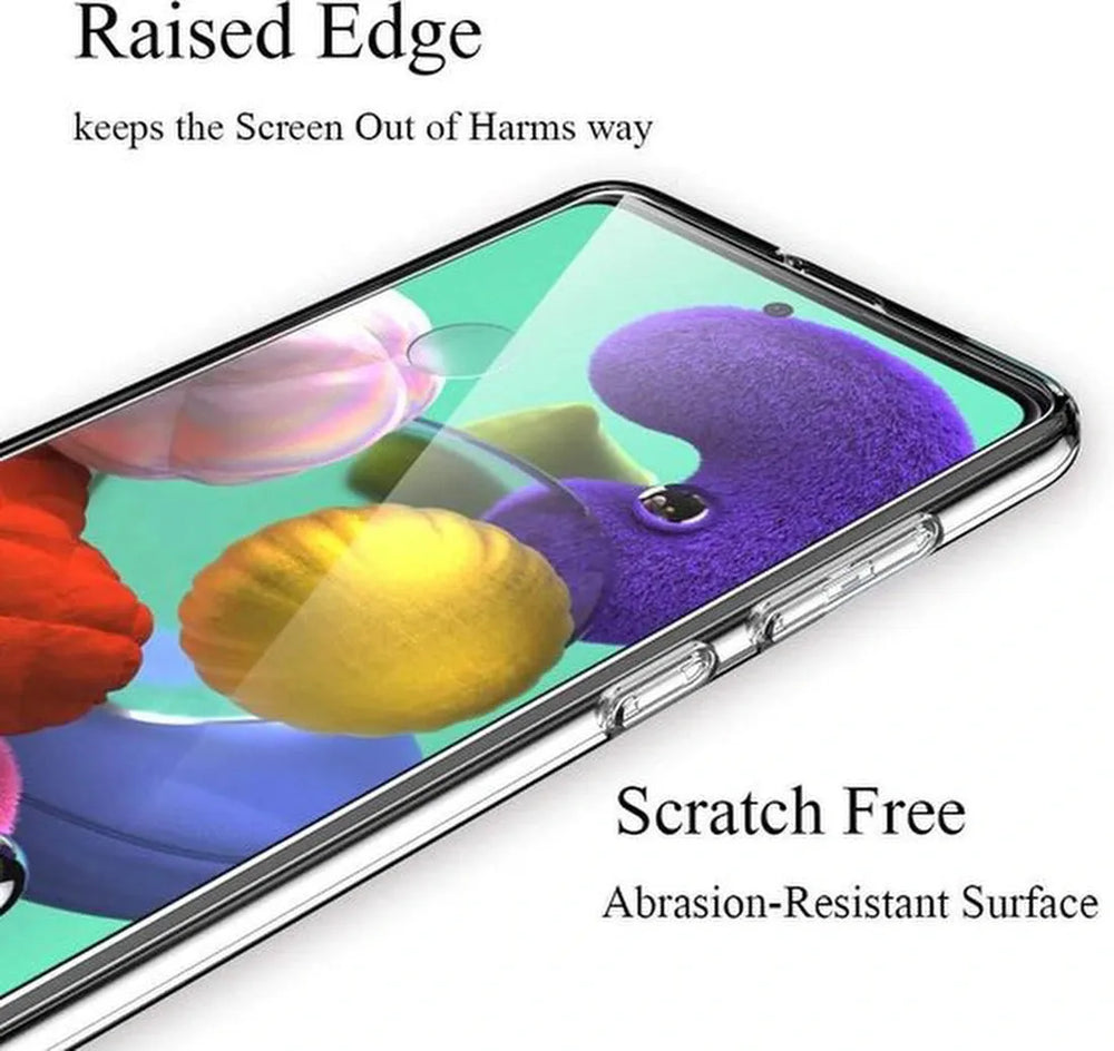 Samsung Galaxy A51 Hoesjes – Transparante Siliconen Backcover – Inclusief 2x Gehard Glas Screenprotector – Anti Kras-Ilumina Benelux
