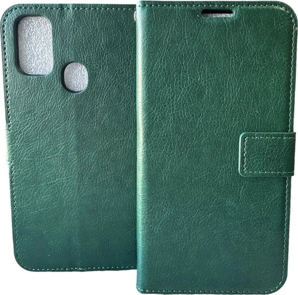 OnePlus Nord N10 Hoesjes – Portemonnee Book Case – Pasjeshouder – Magneetsluiting – Groen-Ilumina Benelux