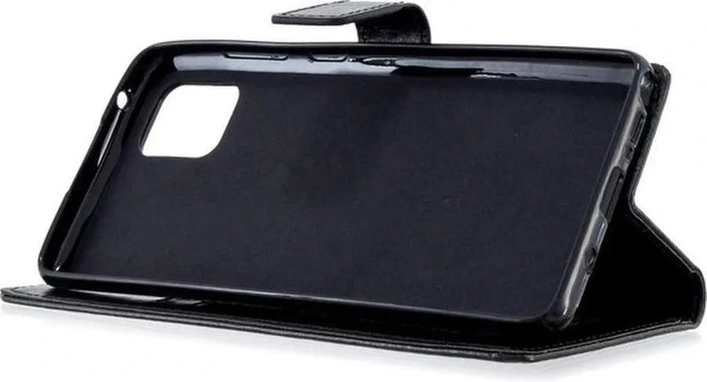 Realme 7 Pro Hoesjes – Portemonnee Book Case – Pasjeshouder – Magneetsluiting – Zwart-Ilumina Benelux