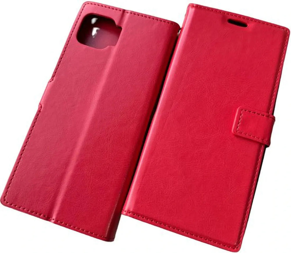 Oppo A73 Hoesjes – Portemonnee Book Case – Pasjeshouder – Magneetsluiting – Rood-Ilumina Benelux