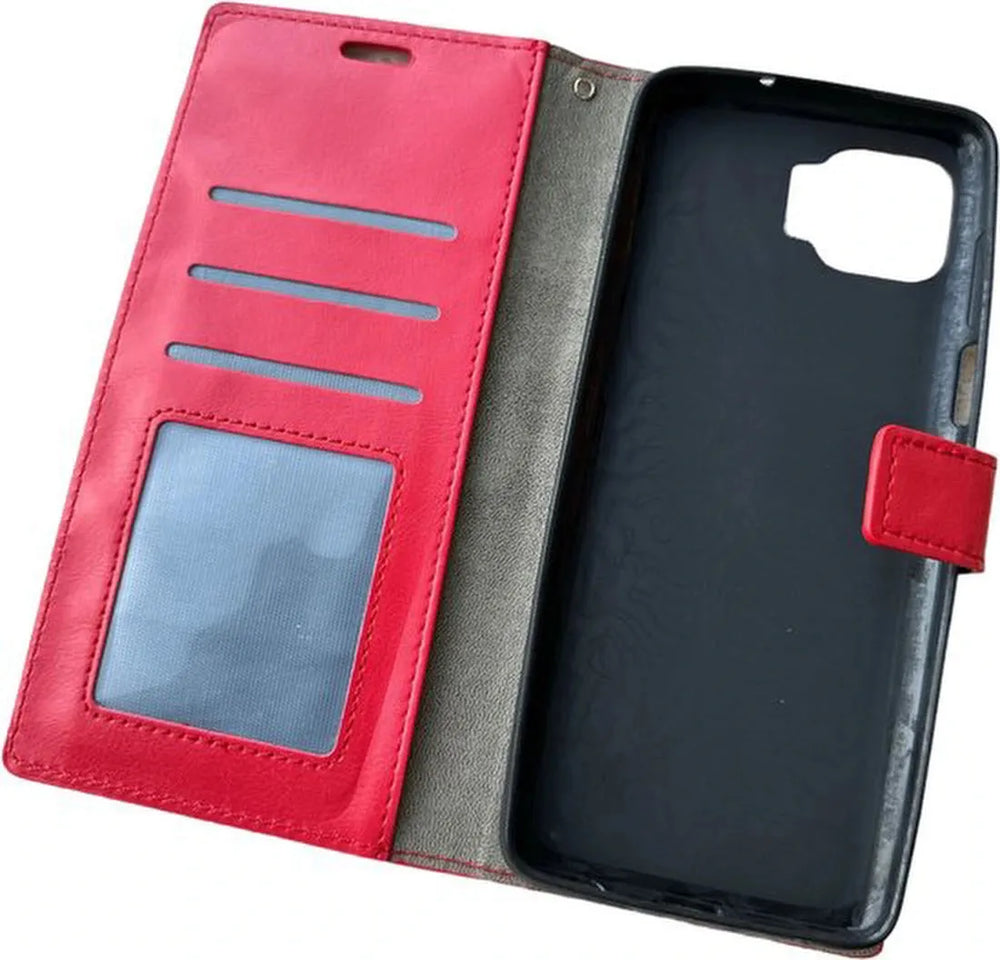 Oppo A73 Hoesjes – Portemonnee Book Case – Pasjeshouder – Magneetsluiting – Rood-Ilumina Benelux