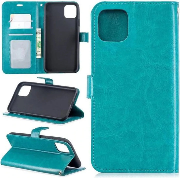 Samsung Galaxy S20 FE 4G Hoesjes – Portemonnee Book Case – Pasjeshouder – Magneetsluiting – Turquoise-Ilumina Benelux