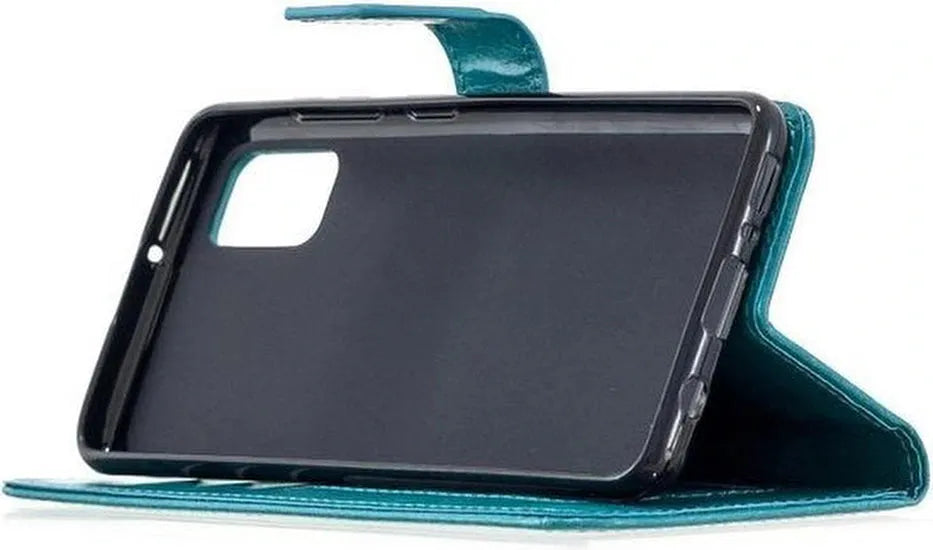 Samsung Galaxy S20 FE 4G Hoesjes – Portemonnee Book Case – Pasjeshouder – Magneetsluiting – Turquoise-Ilumina Benelux