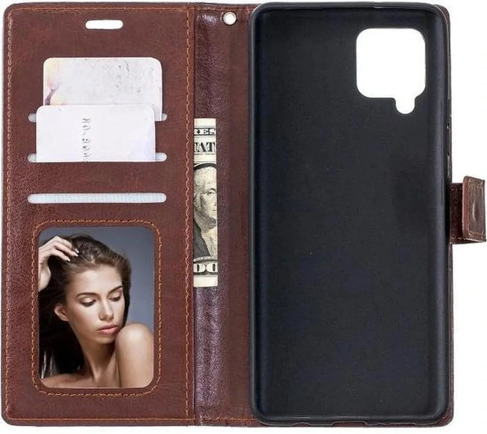 Samsung Galaxy S20 FE 4G Hoesjes – Portemonnee Book Case – Pasjeshouder – Magneetsluiting – Bruin-Ilumina Benelux