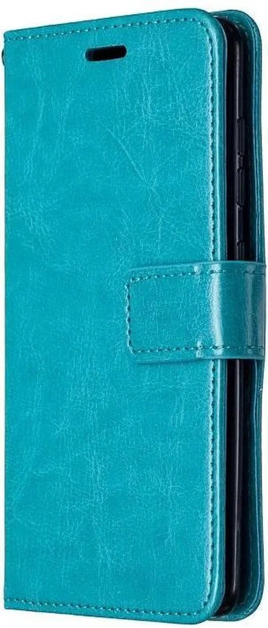 Samsung Galaxy A42 5G Hoesjes – Portemonnee Book Case – Pasjeshouder – Magneetsluiting – Turquoise-Ilumina Benelux