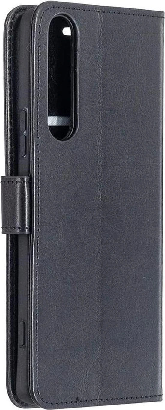 Sony Xperia 5 II Hoesjes – Portemonnee Bookcase – Magneetsluiting – 2 Pack Screenprotector Gehard Glas – Zwart-Ilumina Benelux