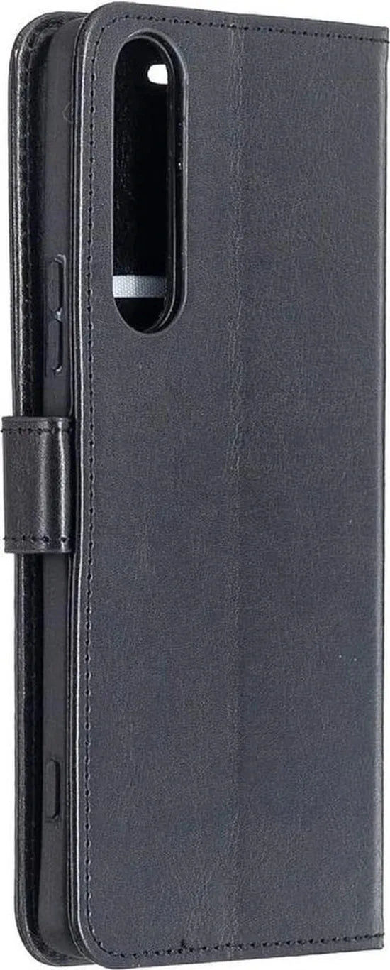 Sony Xperia 5 II Hoesjes – Portemonnee Bookcase – Magneetsluiting – 2 Pack Screenprotector Gehard Glas – Zwart-Ilumina Benelux
