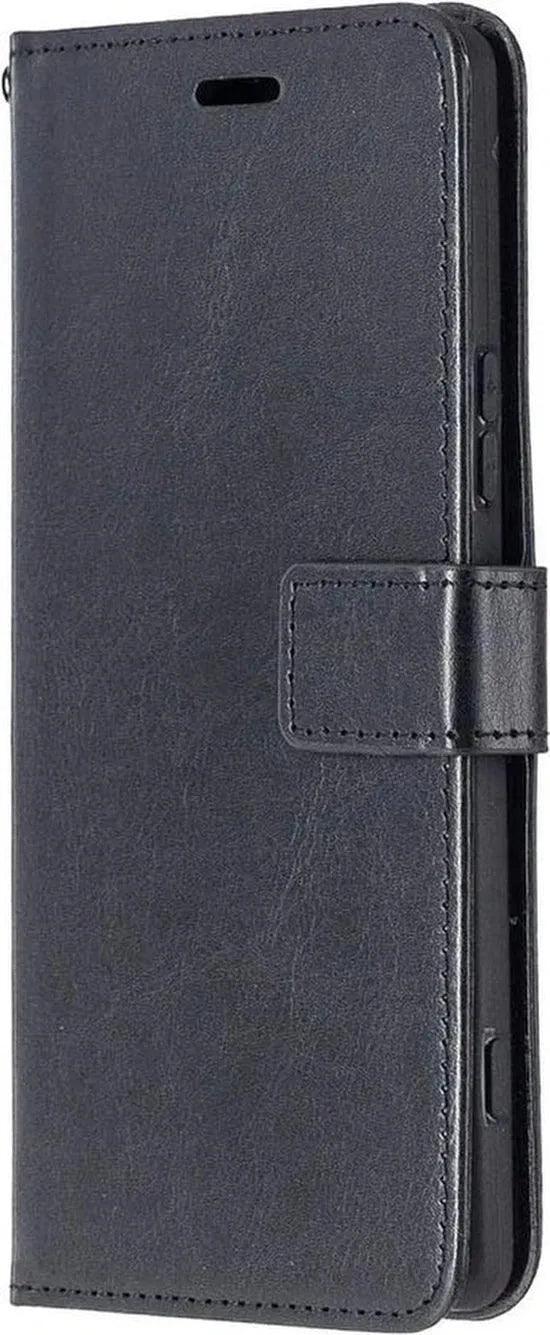 Sony Xperia 5 II Hoesjes – Portemonnee Bookcase – Magneetsluiting – 2 Pack Screenprotector Gehard Glas – Zwart-Ilumina Benelux