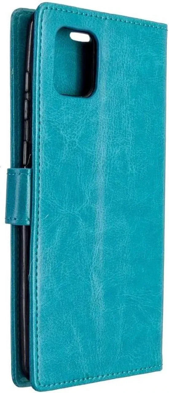 Samsung Galaxy A32 5G Hoesjes – Portemonnee Hoes – 2 Pack Screenprotector – Pasjeshouder – Turquoise-Ilumina Benelux
