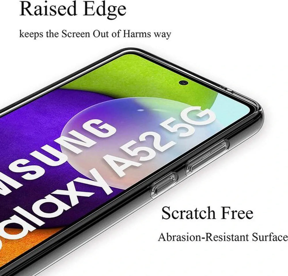 Samsung Galaxy A52/A52s Hoesjes – Transparante Siliconen Backcover – Inclusief 2x Screenprotector Gehard Glas – Anti-kras-Ilumina Benelux