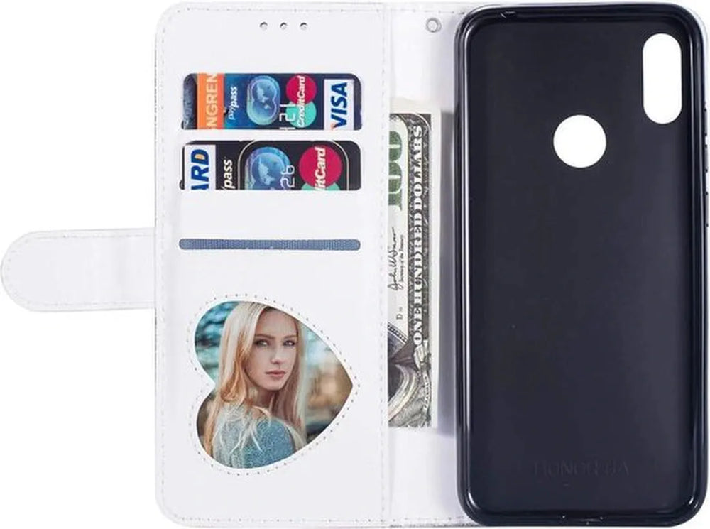 Samsung Galaxy M11 Hoesjes – Glitter Portemonnee Case – Rits & Koord – Pasjeshouder – Zilver-Ilumina Benelux