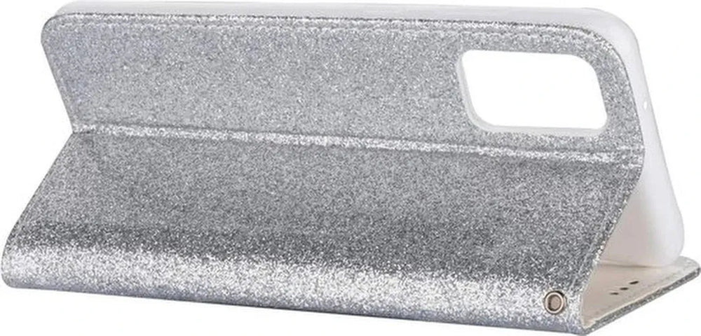 Samsung Galaxy S20 FE Hoesjes – Glitter Portemonnee Case – Rits & Koord – Pasjeshouder – Zilver-Ilumina Benelux