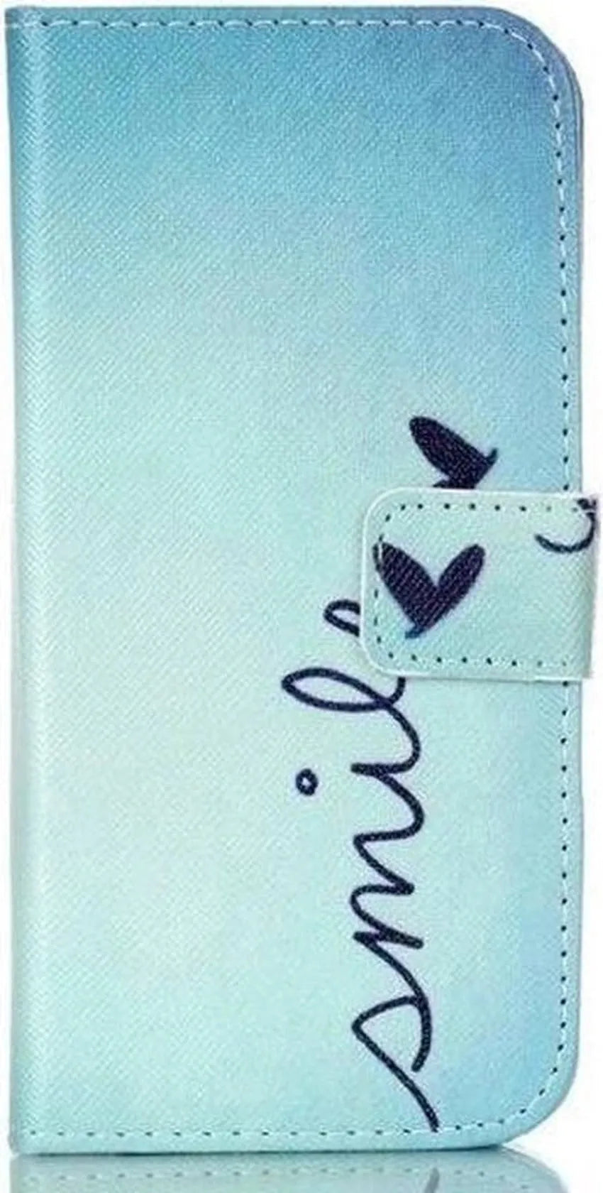 iPhone X Hoesjes – Bookcase – Print Smile – Magneetsluiting-Ilumina Benelux
