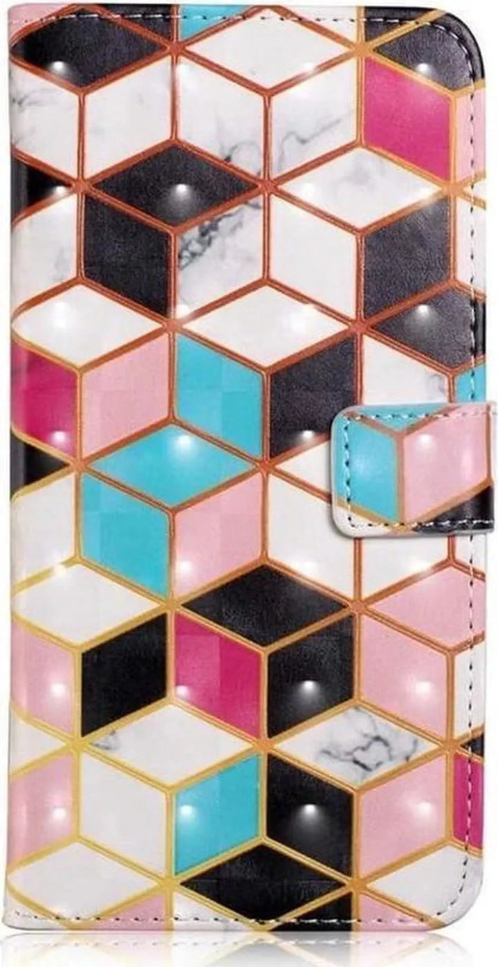 iPhone 11 Pro Max Hoesjes – Bookcase – Print Check – Pasjeshouder – Zwart-Ilumina Benelux