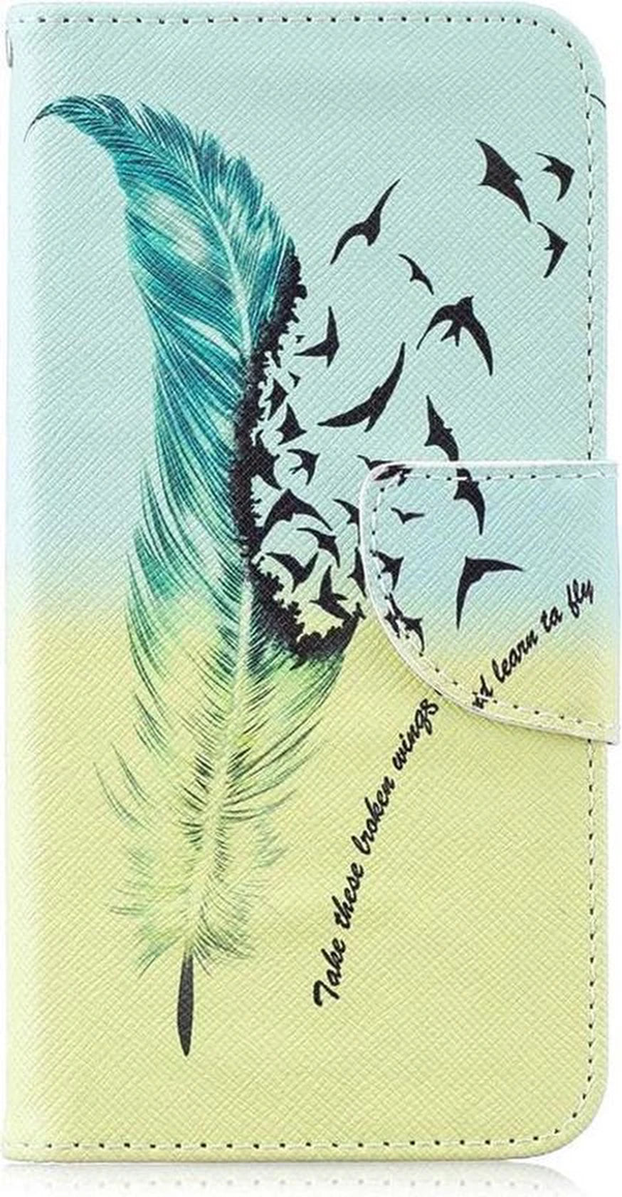 Samsung Galaxy M31 Hoesjes – Bookcase Portemonnee Hoes – Magneetsluiting – Print Veer – Zwart