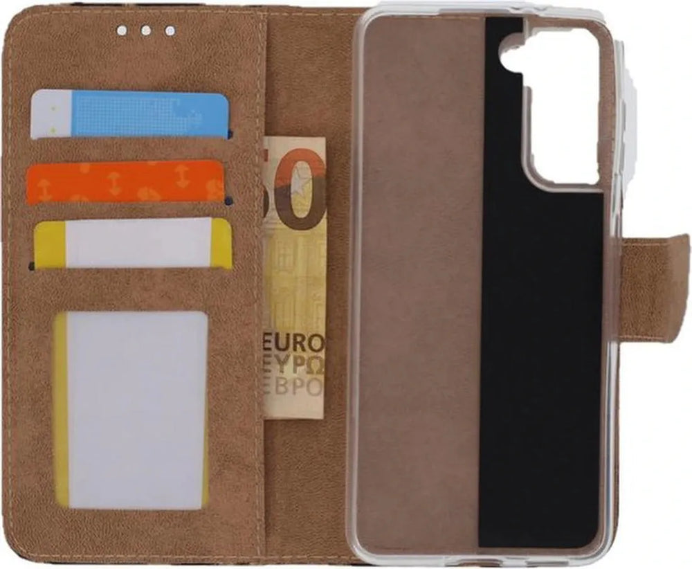 Samsung Galaxy S21 Ultra 5G Hoesjes – Portemonnee Hoes – Pasjeshouder – Luipaardprint – Bookcase-Ilumina Benelux