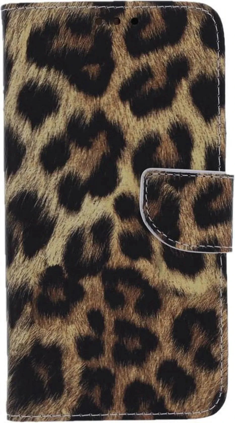 Samsung Galaxy S21 Ultra 5G Hoesjes – Portemonnee Hoes – Luipaardprint – 2x Gehard Glas Screenprotector – Zwart-Ilumina Benelux