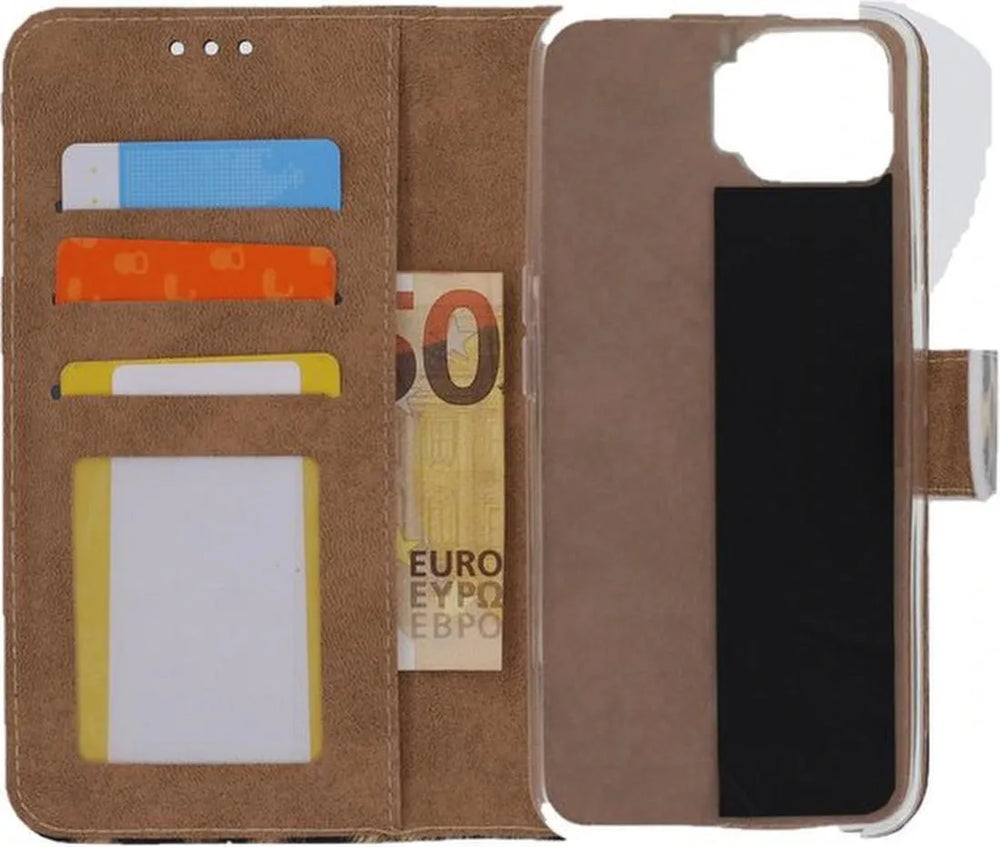 Oppo A73 Hoesjes – Bookcase Portemonnee Hoes – Luipaardprint – Magneetsluiting – Inclusief 2x Screenprotector-Ilumina Benelux