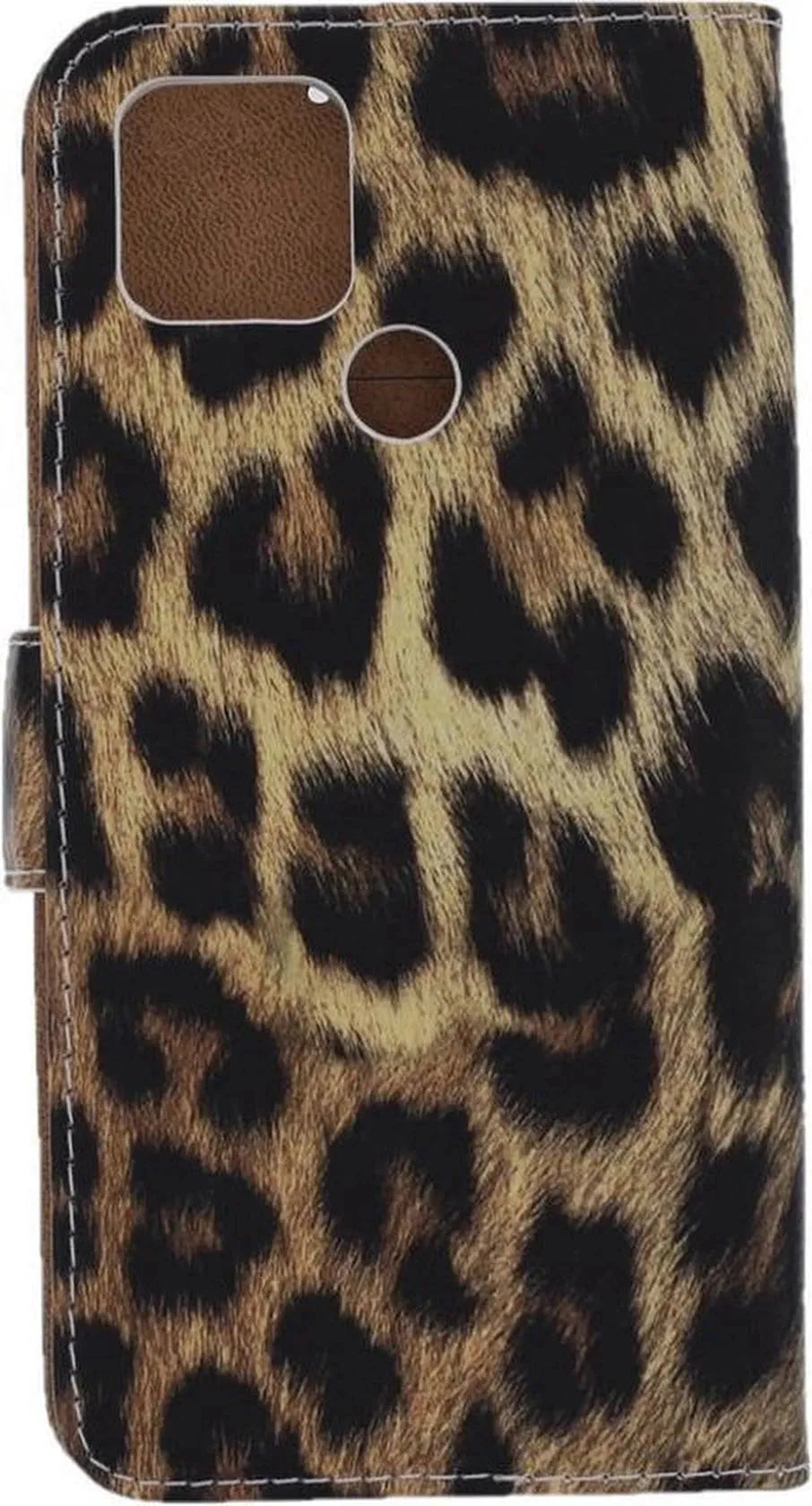 Oppo A15 Hoesjes – Portemonnee Hoes – Pasjeshouder – Magneetsluiting – Luipaard-Ilumina Benelux