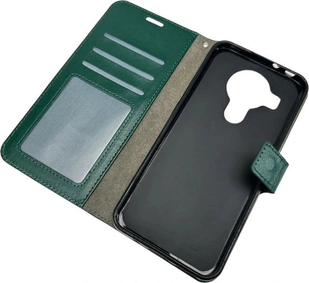 Nokia 5.4 / 3.4 Hoesjes – Bookcase Portemonnee Hoes – Pasjeshouder – Magneetsluiting – Groen-Ilumina Benelux