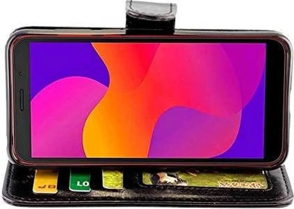 Huawei Y5p Hoesjes – Bookcase Portemonnee Hoes – Pasjeshouder – Magneetsluiting – Rood-Ilumina Benelux