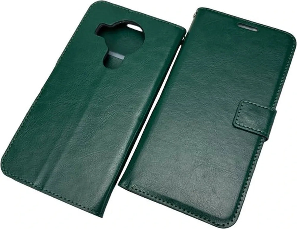 Nokia 5.4 Hoesjes – Bookcase Portemonnee – Magneetsluiting – 2x Screenprotector – Groen-Ilumina Benelux