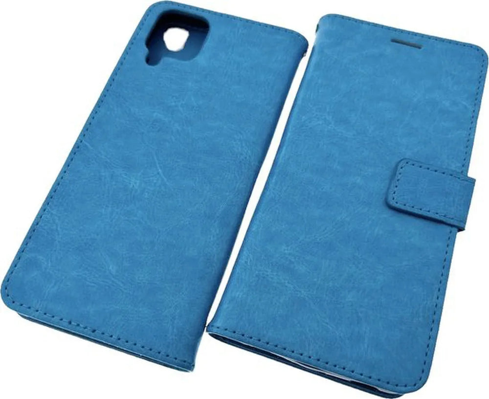 Samsung Galaxy A42 5G Hoesjes – Bookcase Portemonnee Hoes – Pasjeshouder – Magneetsluiting – Turquoise-Ilumina Benelux