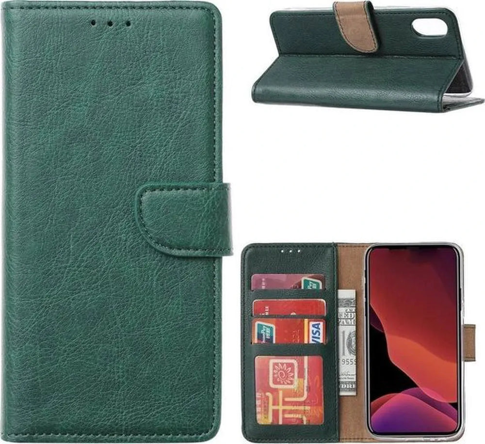 Huawei P Smart 2021 Hoesjes – Portemonnee Hoes – Bookcase – Pasjeshouder – Groen-Ilumina Benelux