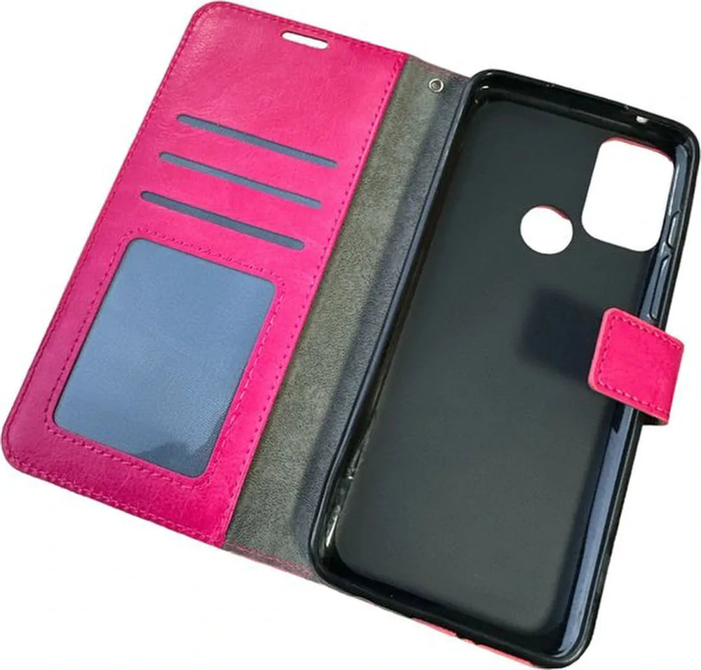 Oppo A53 4G/A53S Hoesjes – Portemonnee Bookcase – Pasjeshouder – Magneetsluiting – Roze-Ilumina Benelux