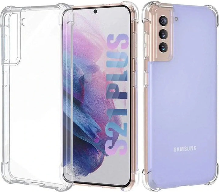 Huawei P Smart 2021 Hoesjes – Siliconen TPU Backcover – Schokbestendig – Inclusief 2x Gehard Glas Screenprotector – Transparant-Ilumina Benelux