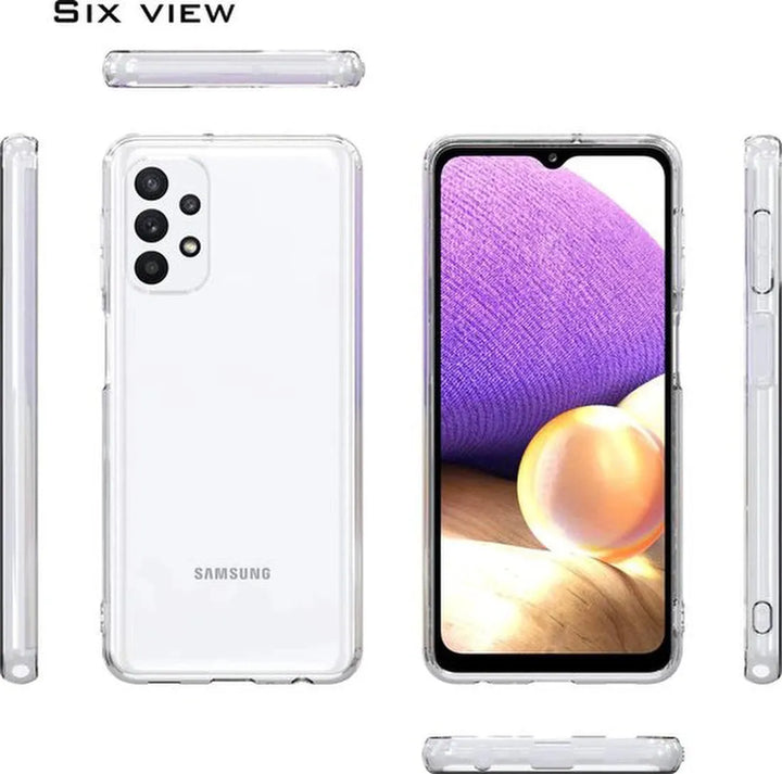Samsung Galaxy A02S Hoesjes – Transparante TPU Siliconen Backcover – 2x Screenprotector Gehard Glas – Anti-kras-Ilumina Benelux