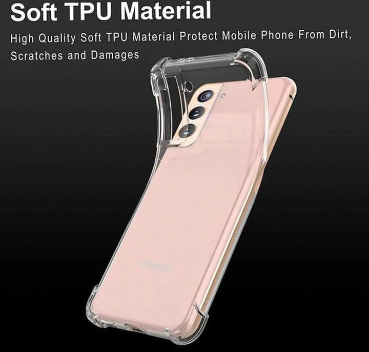 Huawei P Smart 2021 Hoesjes – TPU Siliconen Backcover – Soft Case – 2x Gehard Glas Screenprotector – Zwart-Ilumina Benelux