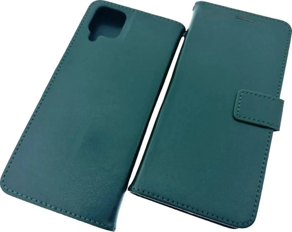 Samsung Galaxy A42 5G Hoesjes – Portemonnee Bookcase – Pasjeshouder – 2x Gehard Glas Screenprotector – Groen-Ilumina Benelux