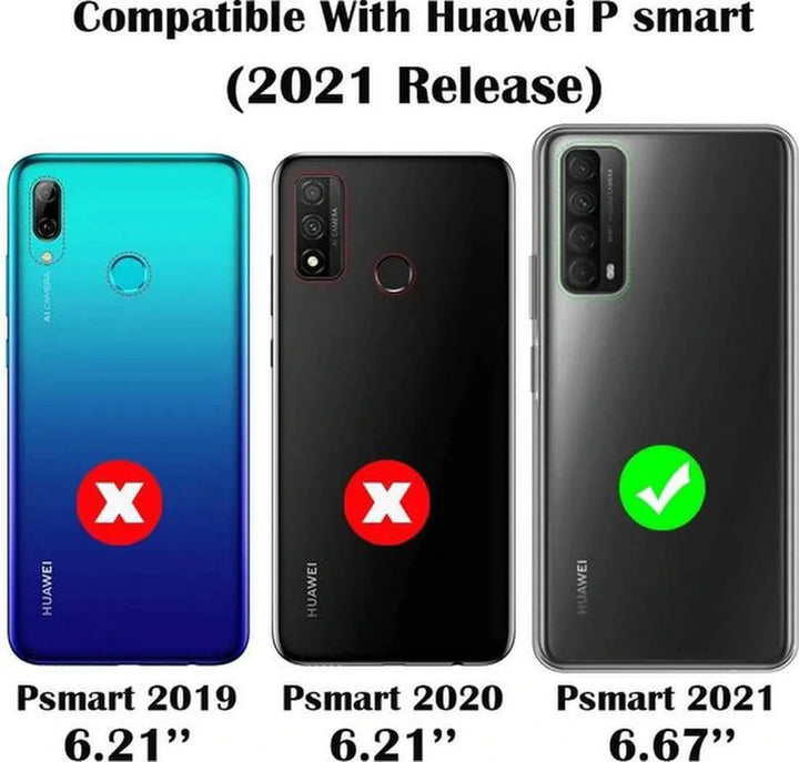 Huawei Y6p Hoesjes – Anti-Shock TPU Siliconen Backcover – Soft Case – 2x Gehard Glas Screenprotector – Transparant-Ilumina Benelux