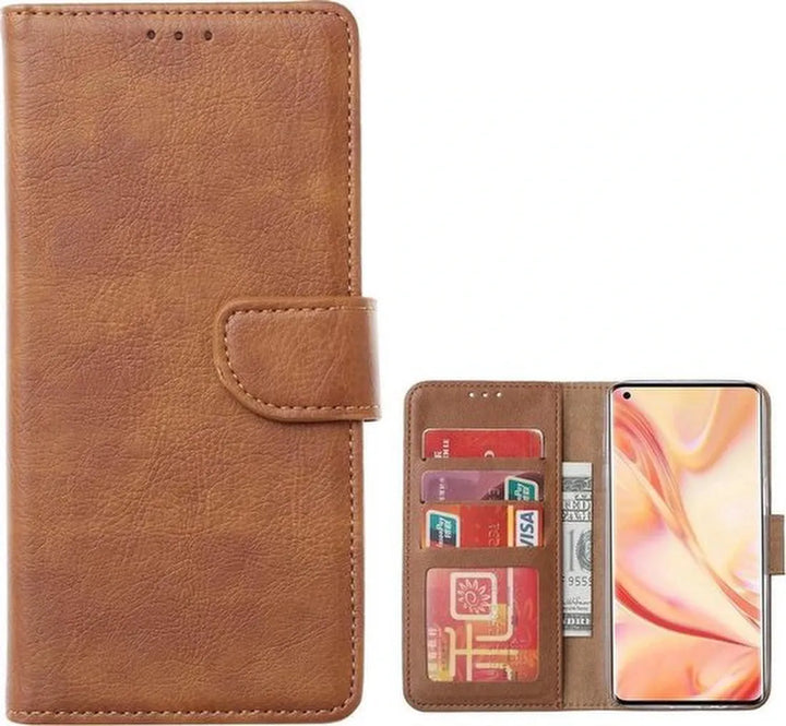 Nokia 5.4 / 3.4 Hoesjes – Bookcase Portemonnee Hoes – Pasjeshouder – Magneetsluiting – Lichtbruin-Ilumina Benelux