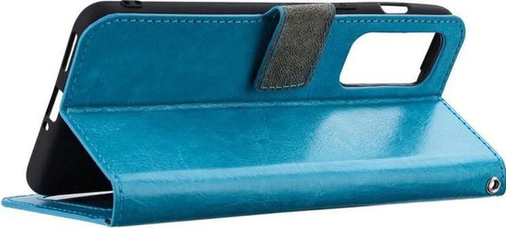 Samsung Galaxy M53 5G Hoesjes – Portemonnee Hoes – Pasjeshouder – Magneetsluiting – Turquoise-Ilumina Benelux