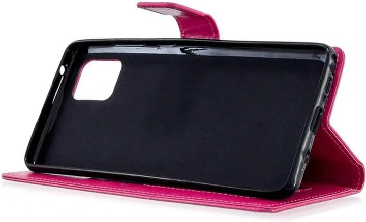 Oppo Reno 4 5G Hoesjes – Bookcase – Magneetsluiting – Pasjeshouder – Roze-Ilumina Benelux