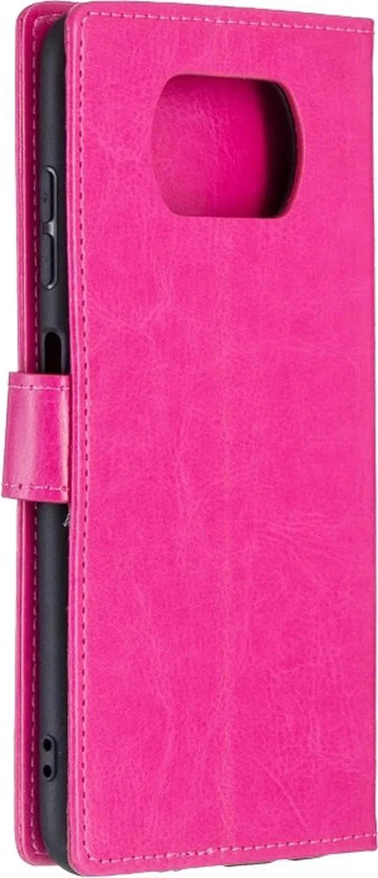 Xiaomi Poco X3 / X3 Pro Hoesjes – Portemonnee Hoes – Pasjeshouder – Magneetsluiting – Roze-Ilumina Benelux