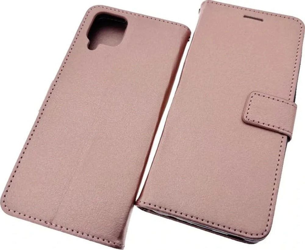 Samsung Galaxy A42 5G Hoesjes – Portemonnee Bookcase – Magneetsluiting – 2x Gehard Glas Screenprotector – Roségoud-Ilumina Benelux
