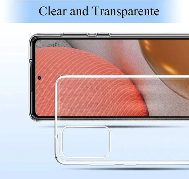 Samsung Galaxy A72 5G Hoesjes – Transparante TPU Siliconen Backcover – Inclusief 2x Gehard Glas Screenprotector – Anti-kras-Ilumina Benelux