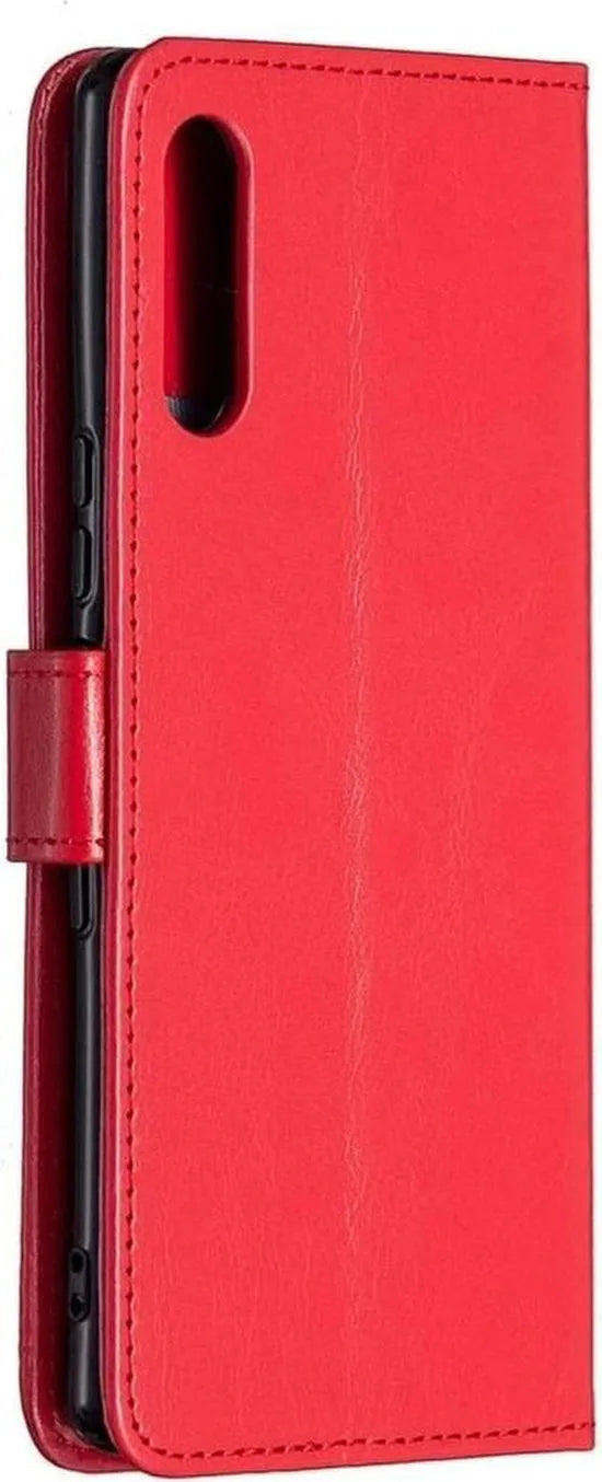 Sony Xperia 5 II Hoesjes – Bookcase – Magneetsluiting – Standfunctie – Rood-Ilumina Benelux