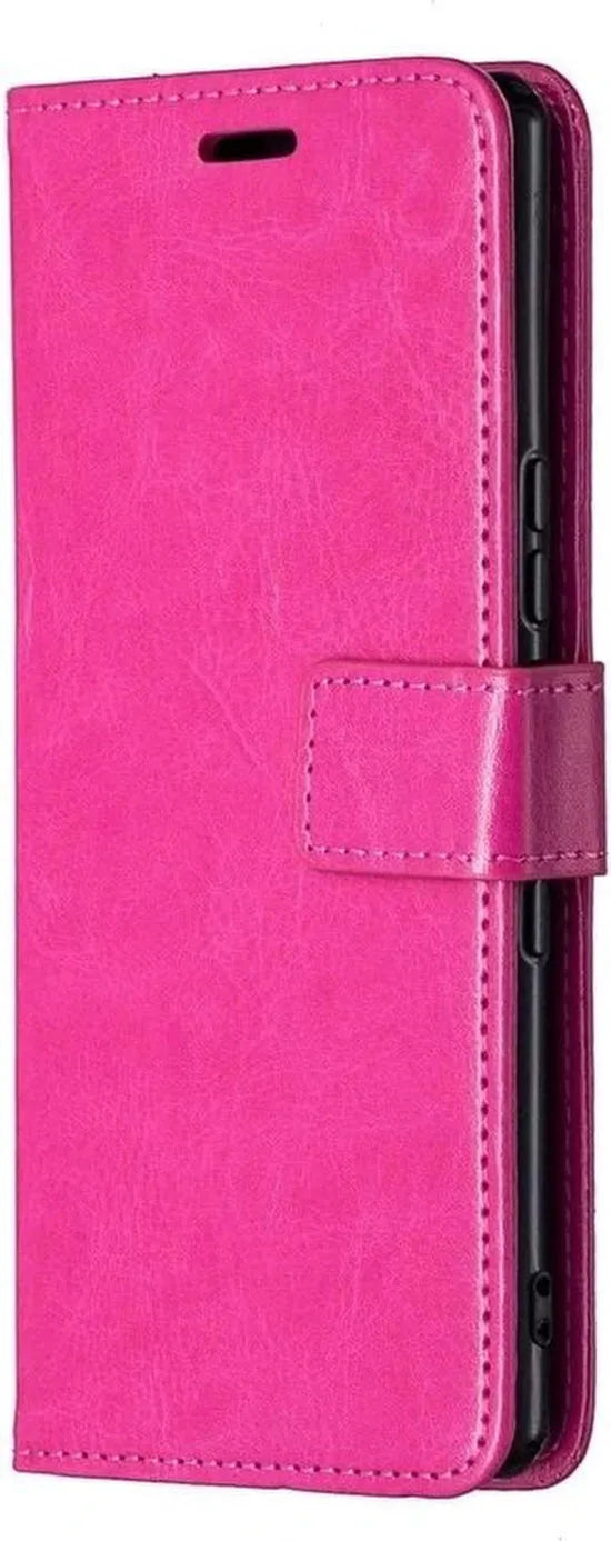 Sony Xperia 5 II Hoesjes – Bookcase – Magneetsluiting – Pasjeshouder – Roze-Ilumina Benelux