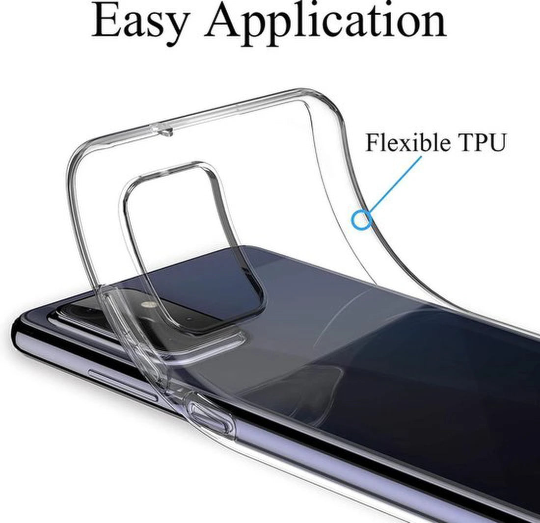 Samsung Galaxy A52/A52s Hoesjes – Transparante TPU Siliconen Backcover – 2x Gehard Glas Screenprotector – Transparant