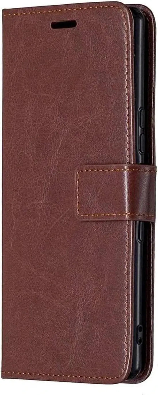 Sony Xperia 5 II Hoesjes – Bookcase Portemonnee Hoes – Magneetsluiting – 2x Screenprotector – Bruin-Ilumina Benelux