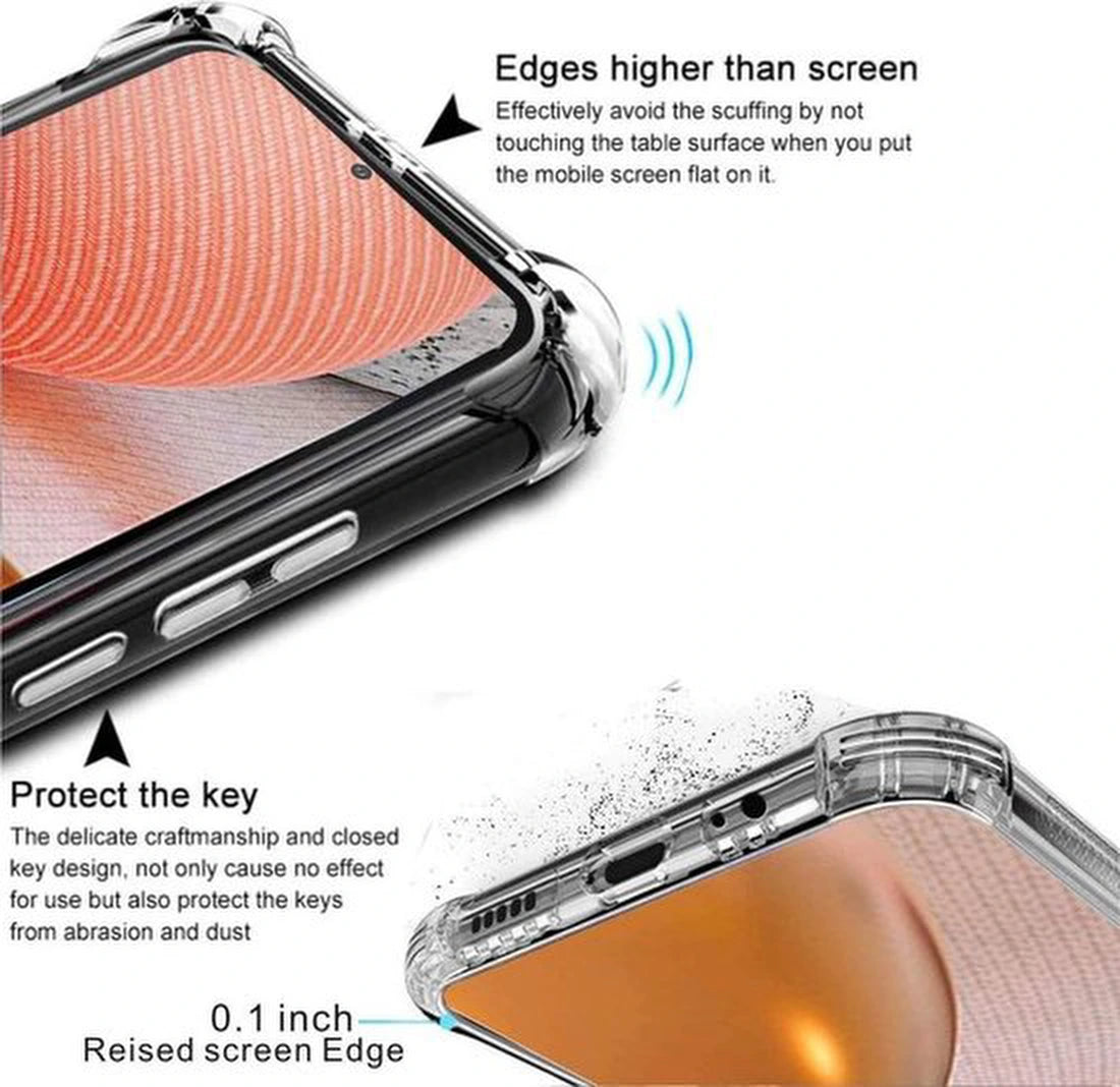 Samsung Galaxy A72 5G Hoesjes – Siliconen Backcover – Schokbestendig – Transparant