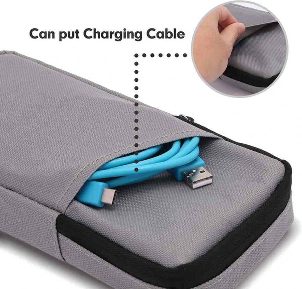 Draagtas – Geschikt voor Nintendo Switch Lite – Slank Opbergtas Hardcase – Beschermhoes – Grijs-Ilumina Benelux